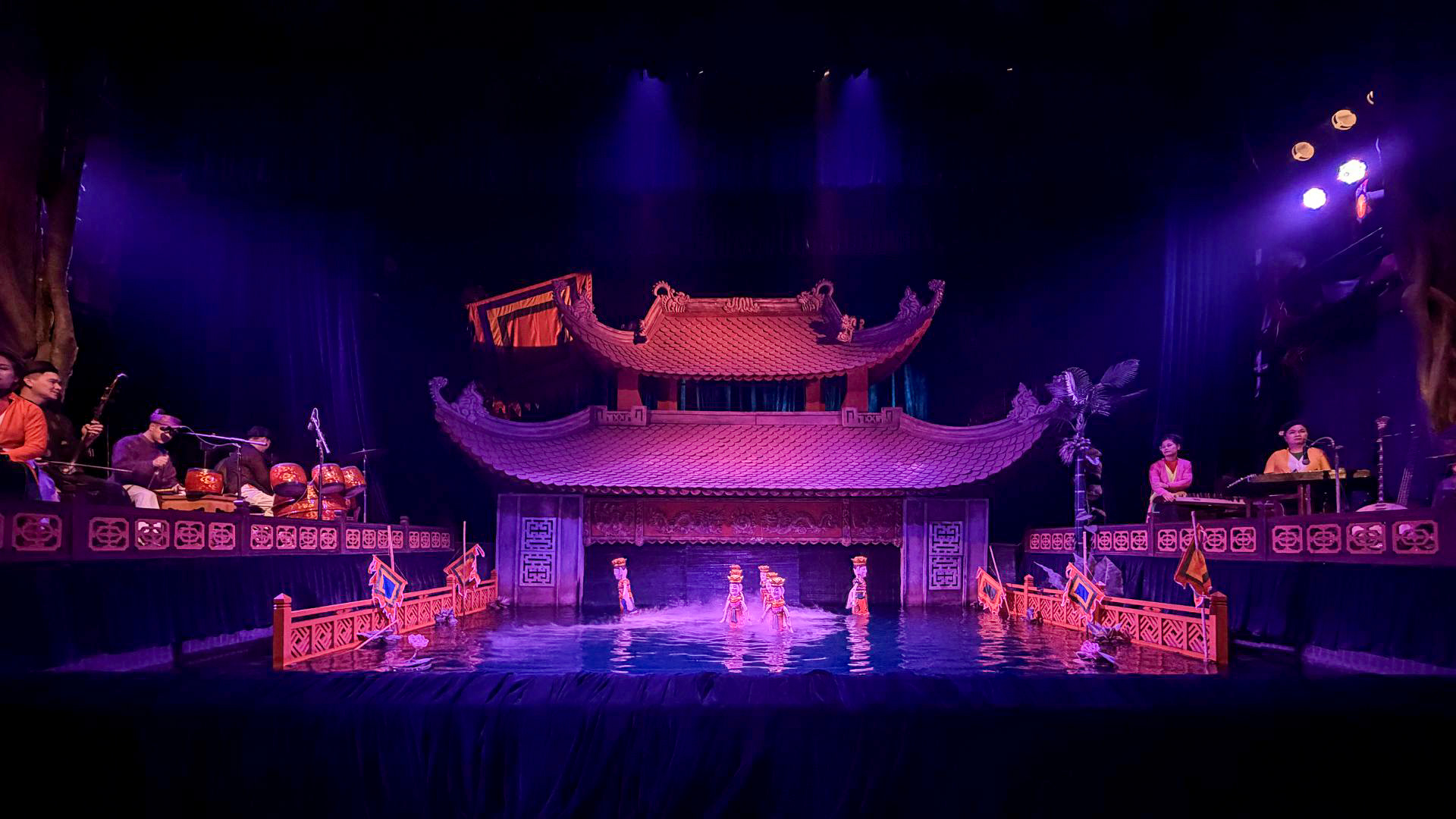 Traditional Vietnamese water puppet performance in Hanoi, Vietnam. Traditional Vietnamese water puppet performance in Hanoi, Vietnam.