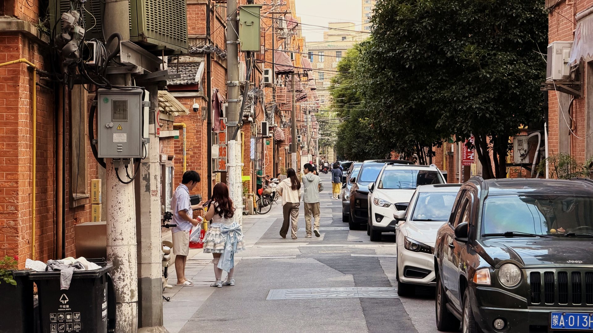 A quiet old brick lane in Shanghai A quiet old brick lane in Shanghai